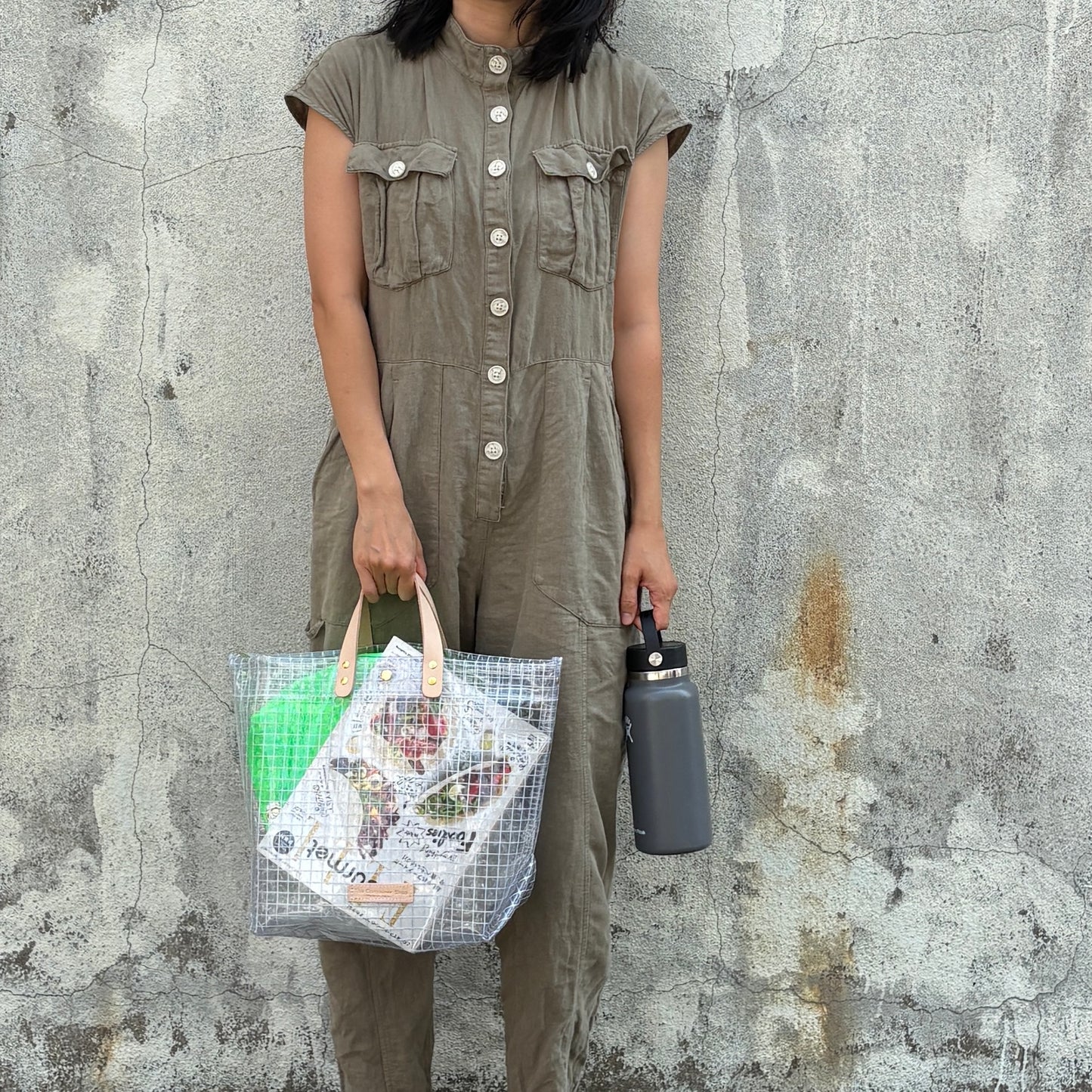 "Clear Bag" Industrial Materials(Tanned Leather)W