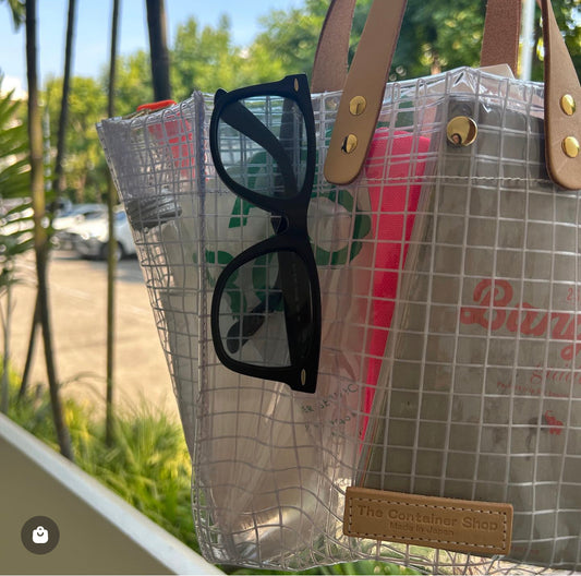 "Clear Bag" Industrial Materials(Tanned Leather)Tote M