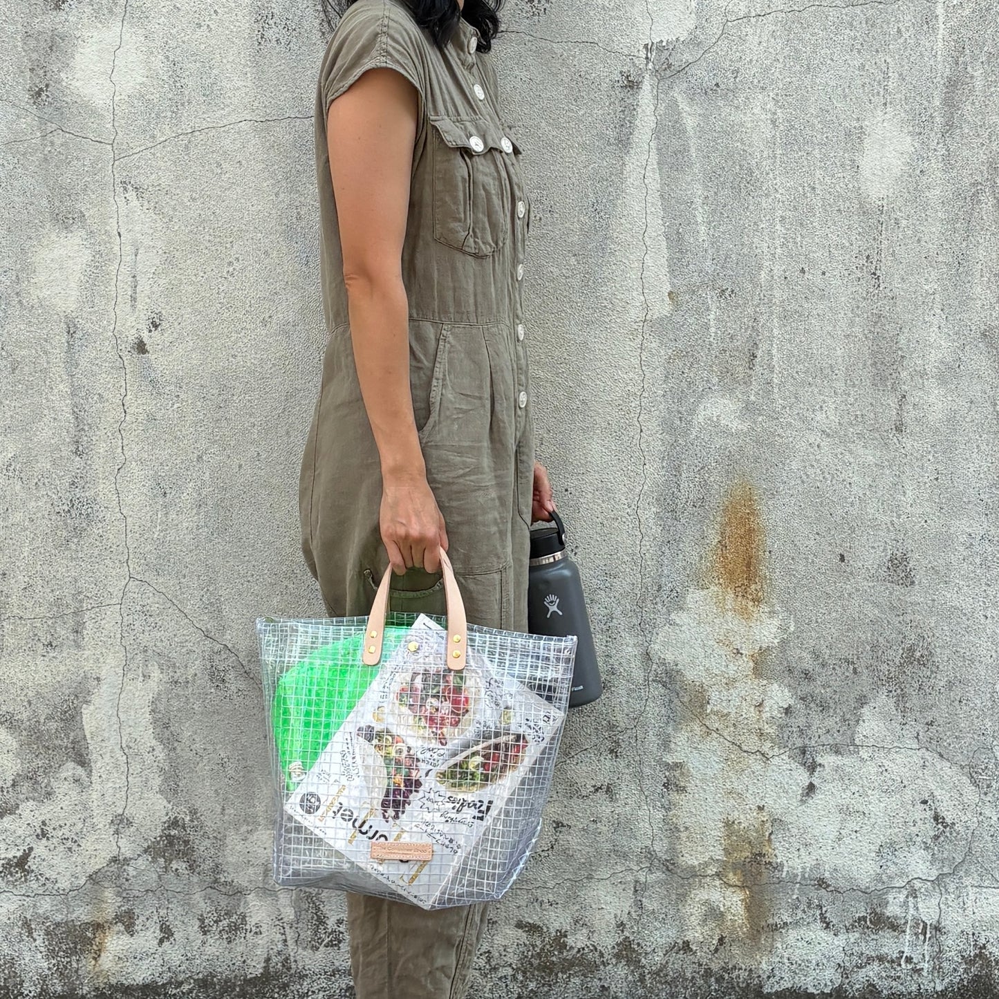 "Clear Bag" Industrial Materials(Tanned Leather)W