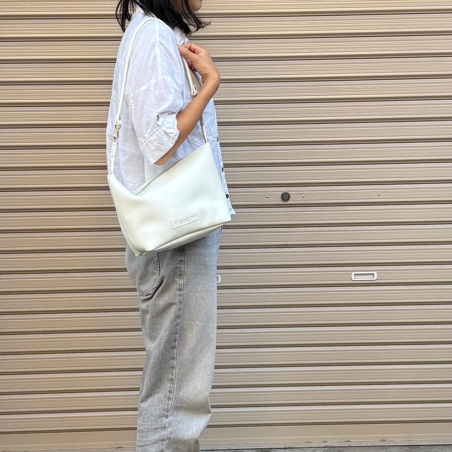 Cow Leather 3ways(Sholder Bag M) Argento