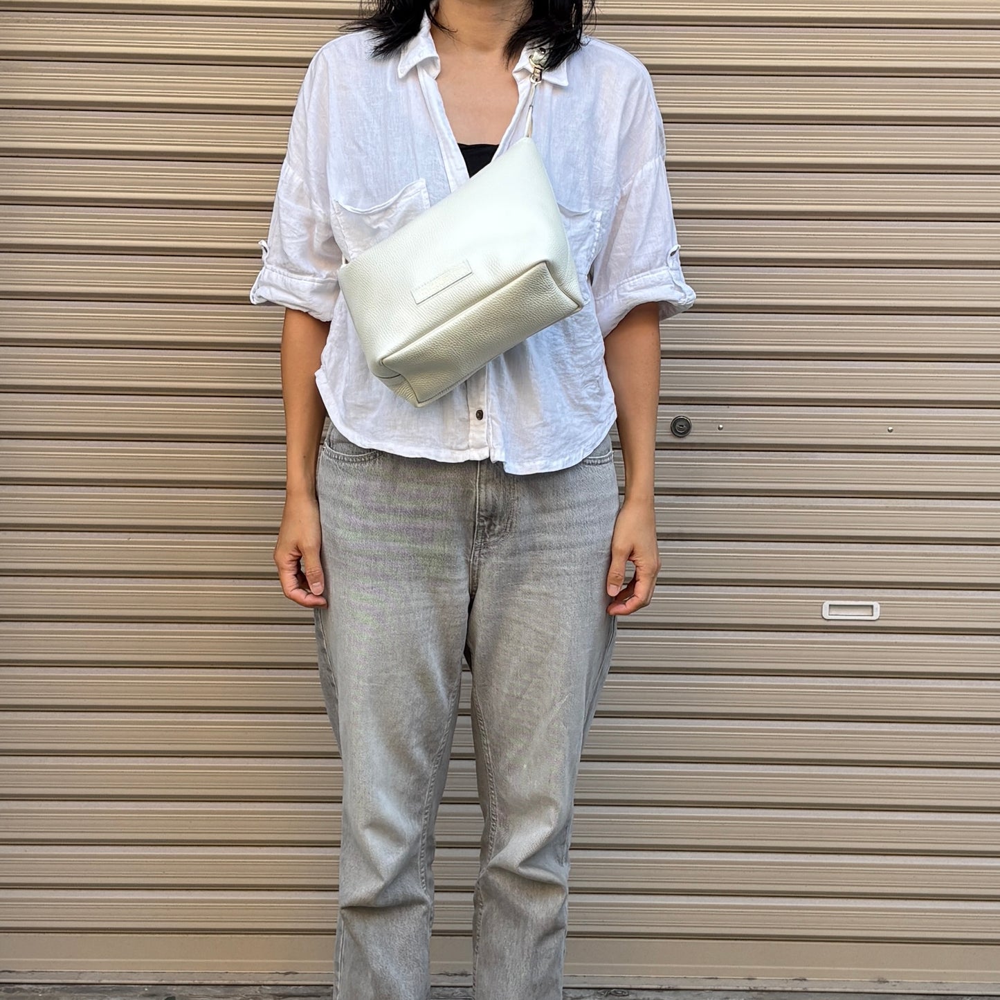 Cow Leather 3ways(Sholder Bag M) Argento