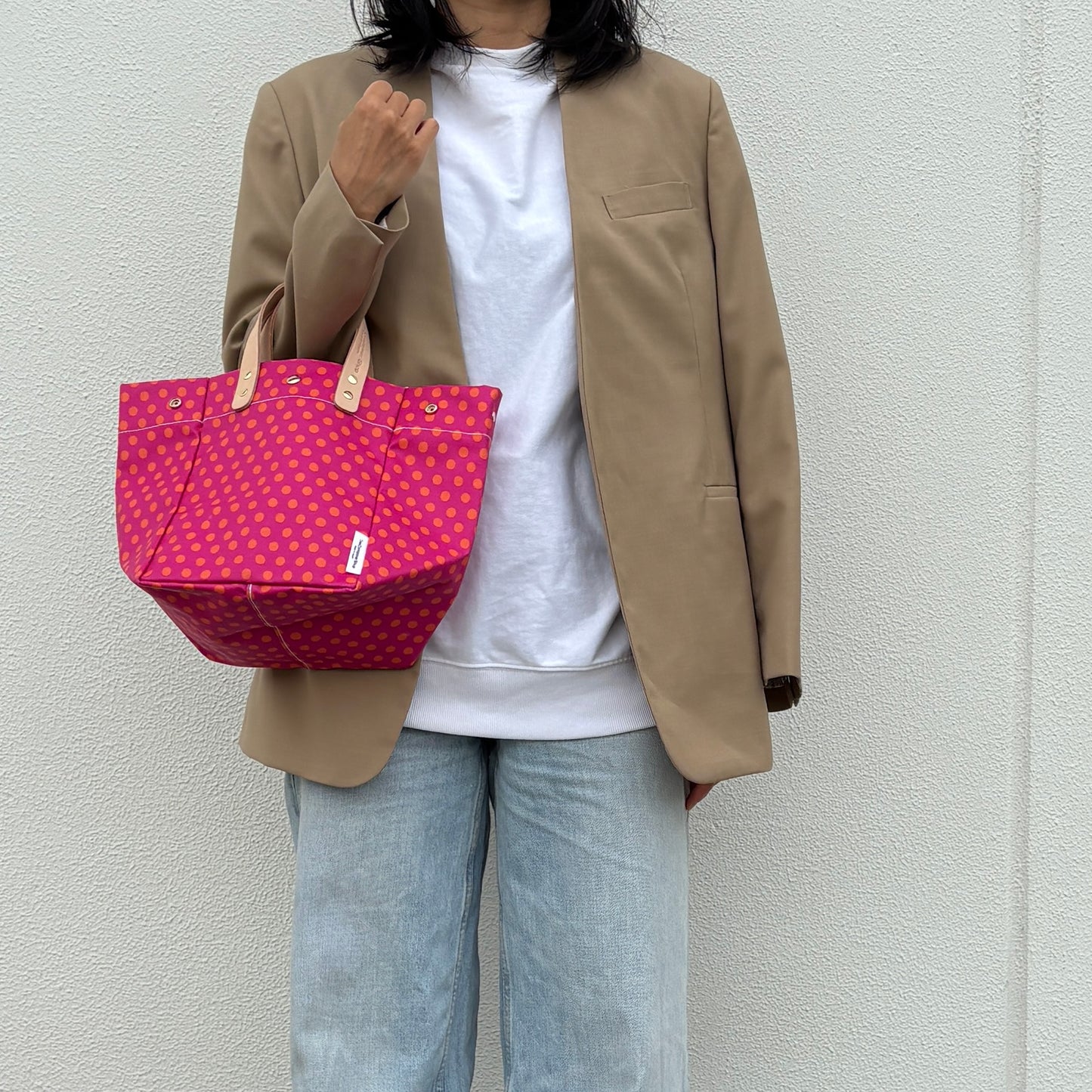 「軽くて拭ける」Coated PVC(SQ)Polka Dots