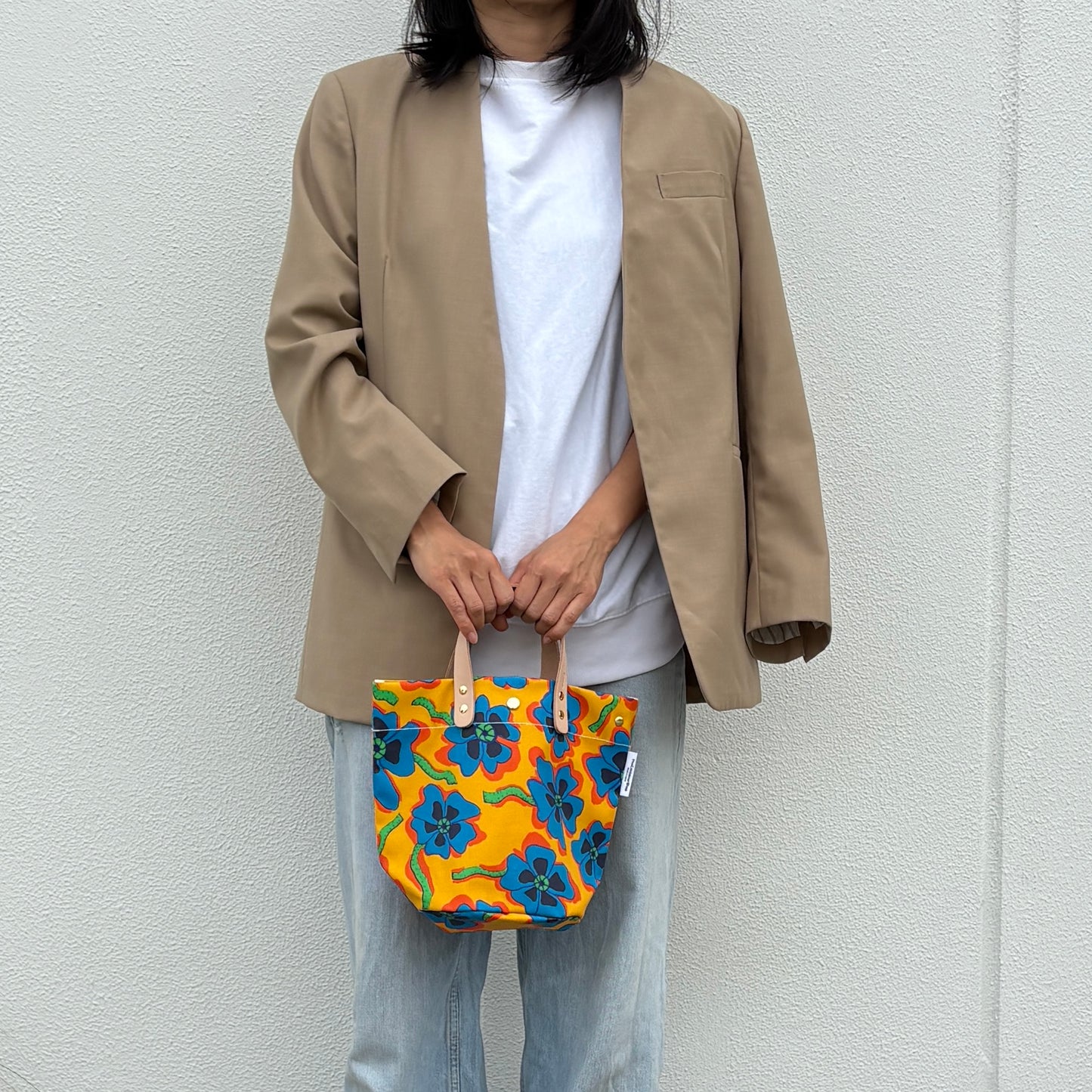 「軽くて拭ける」Coated PVC(丸底バッグ)Pansy
