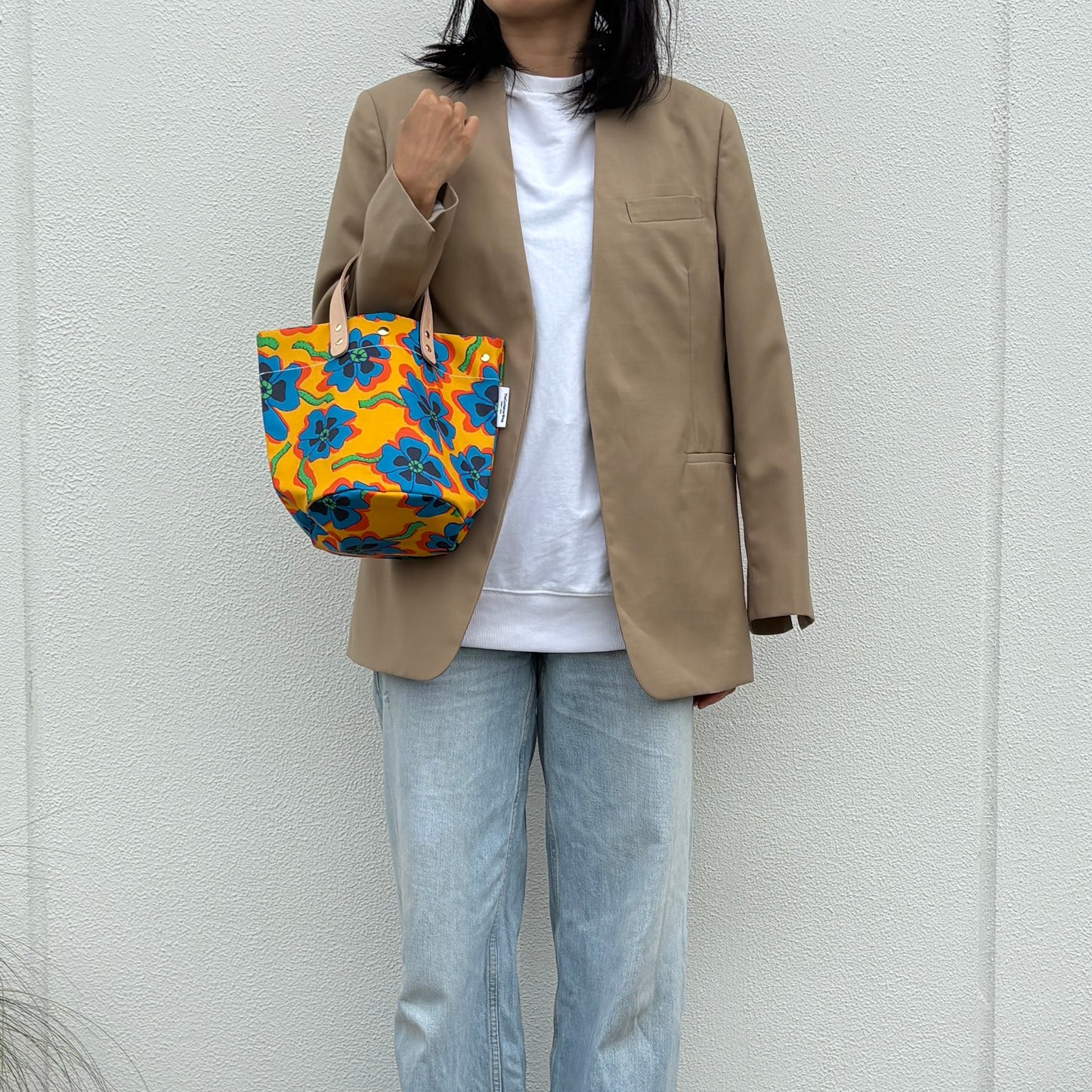 「軽くて拭ける」Coated PVC(丸底バッグ)Pansy
