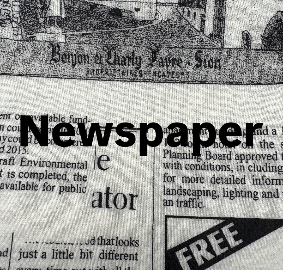 「軽くて拭ける」Coated PVC(SQ)News Paper