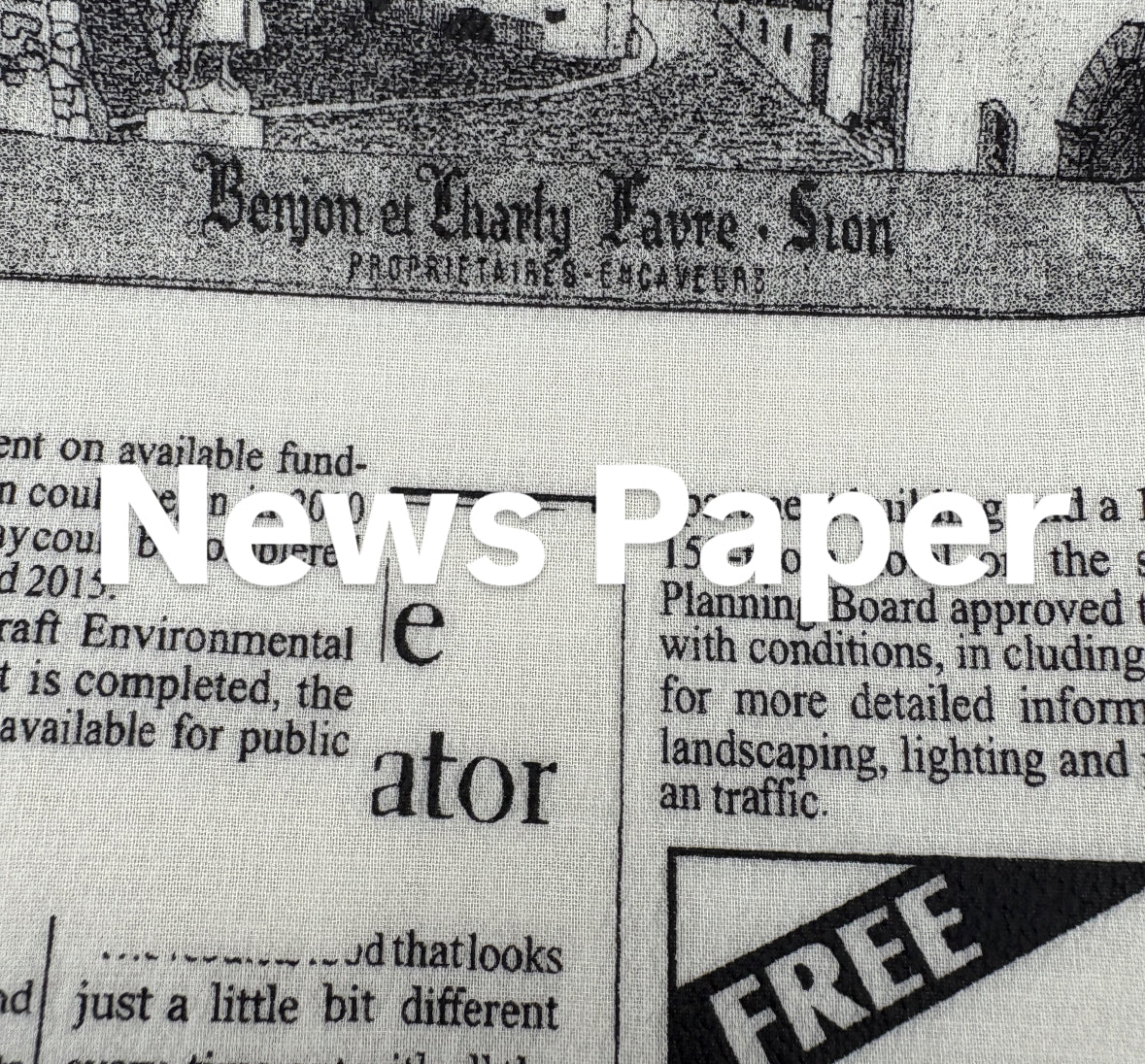 「軽くて拭ける」Coated PVC(WM) Newspaper