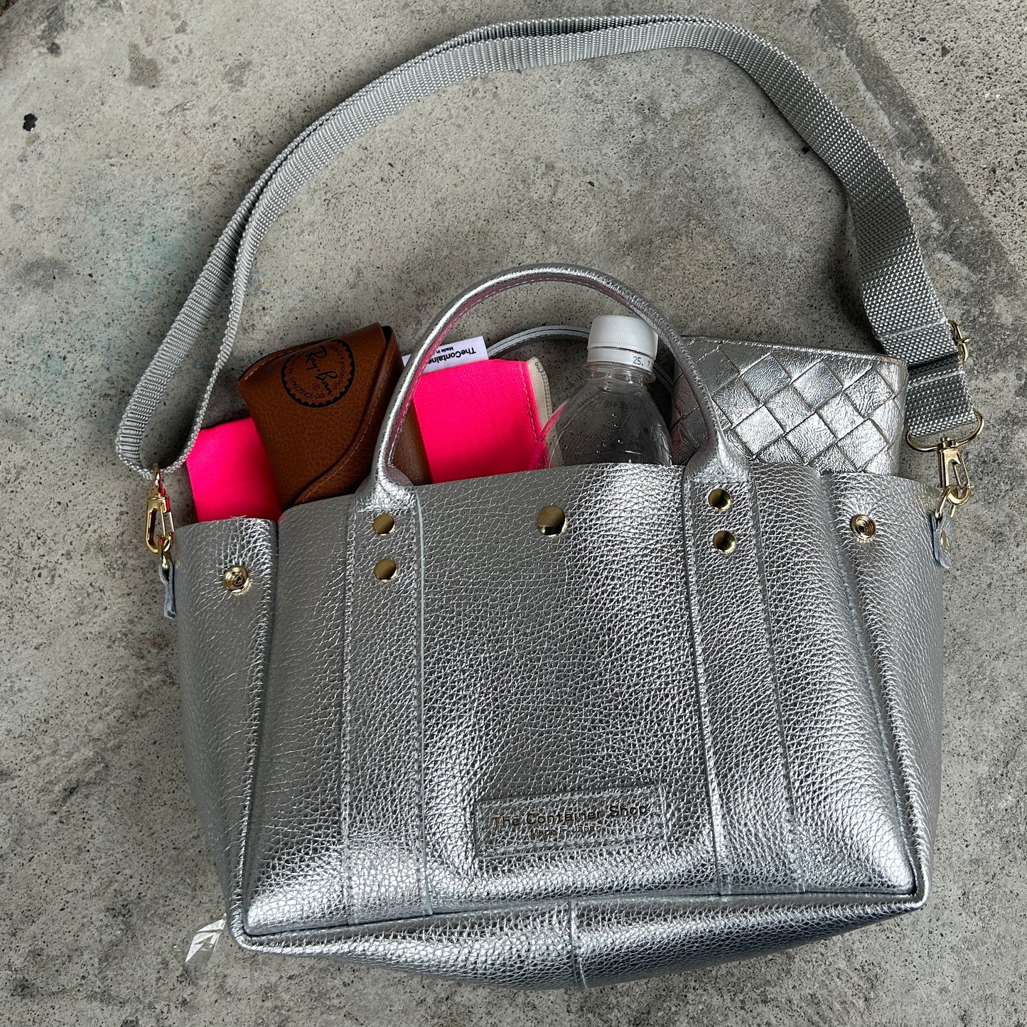 Cow Leather (Shallow Tote Size) ARGENTO