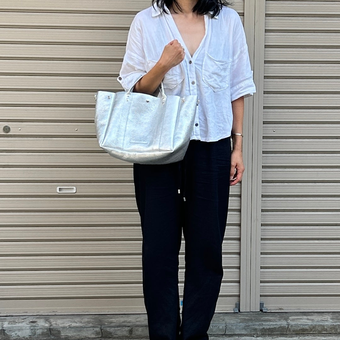 Cow Leather (Tote L size) ARGENTO