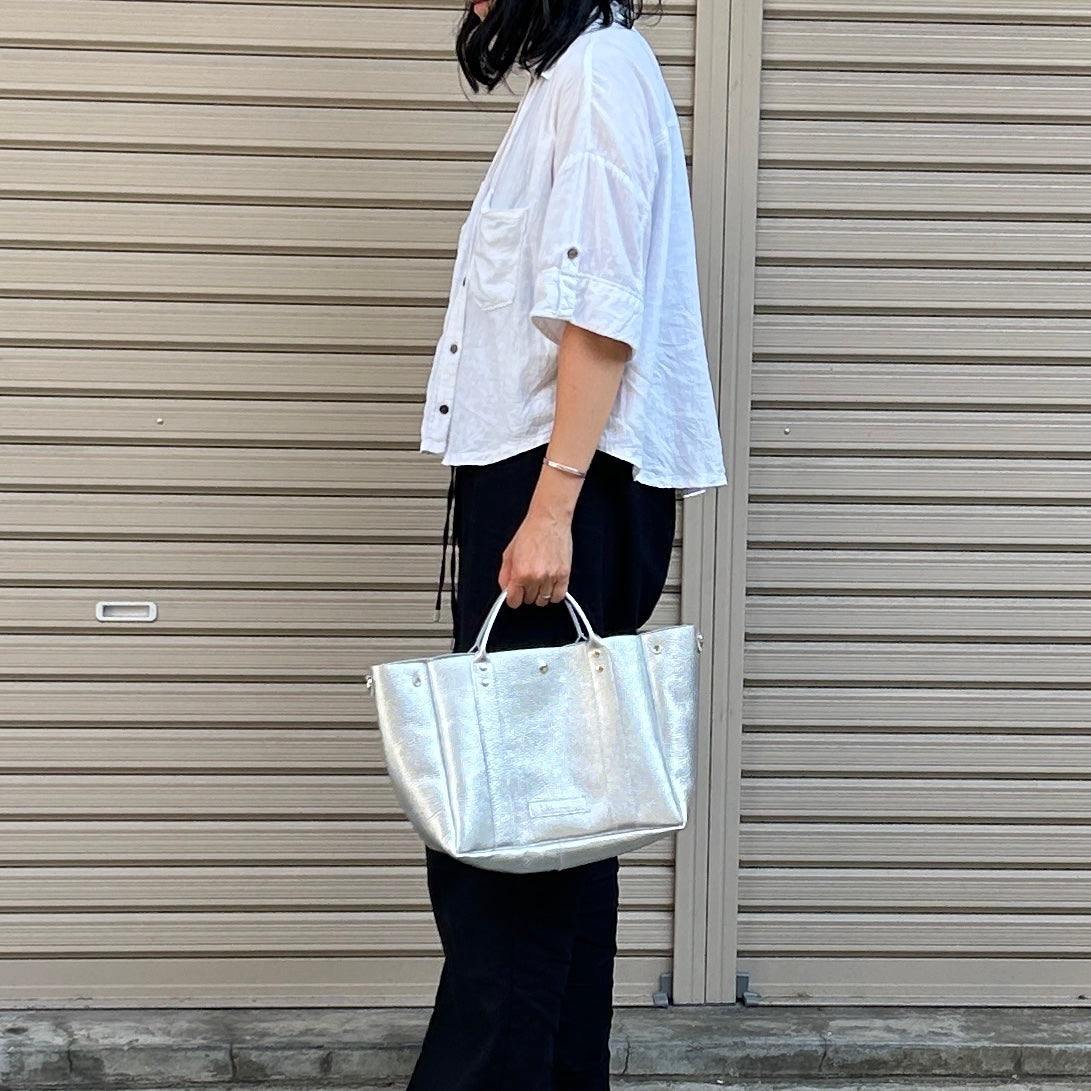 Cow Leather (Tote L size) ARGENTO