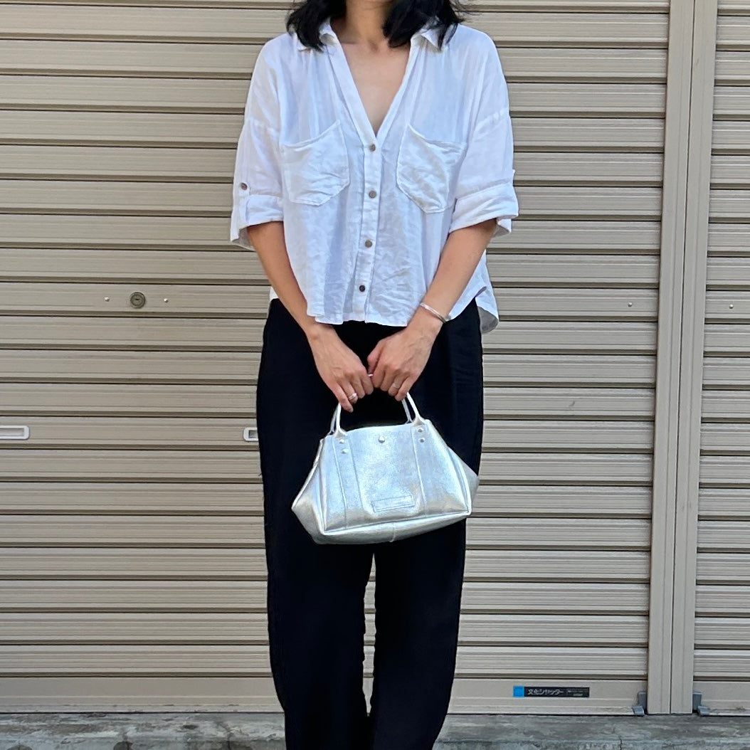 Cow Leather (Shallow Tote Size) ARGENTO