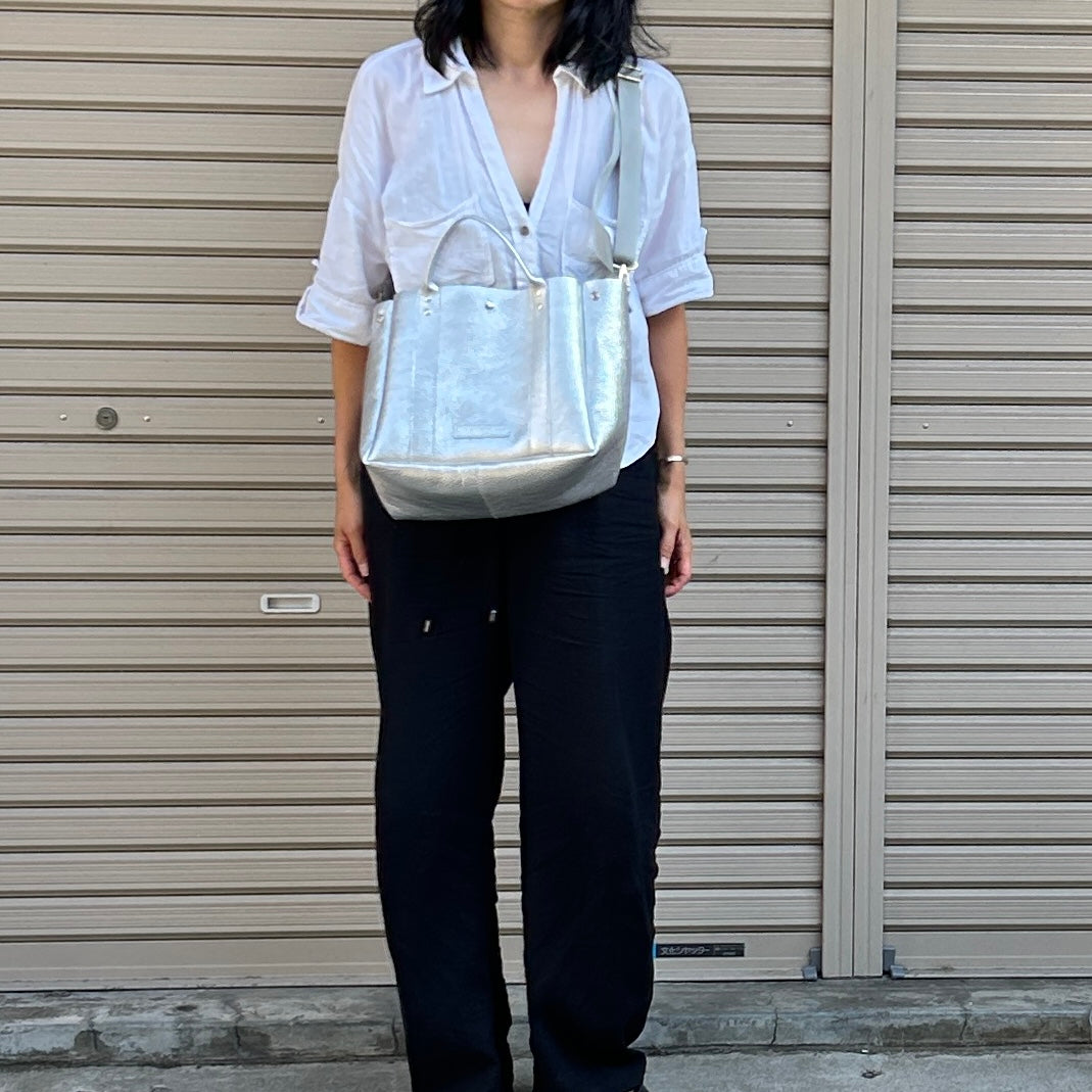 Cow Leather (Tote L size) ARGENTO