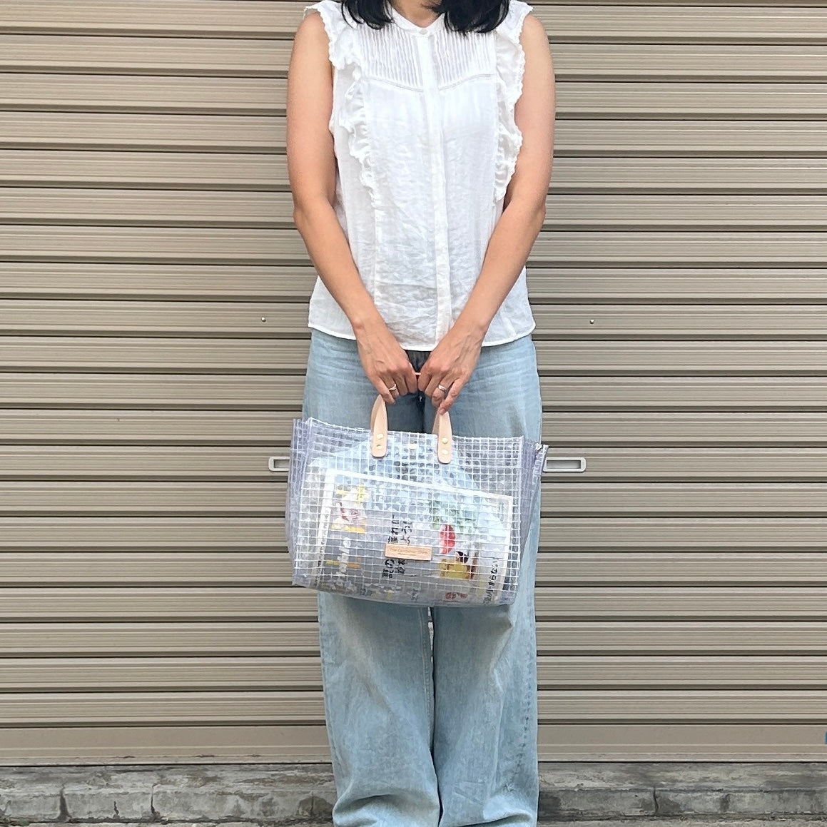 Industrial Materials/Tunned Leather/Tote Bag L