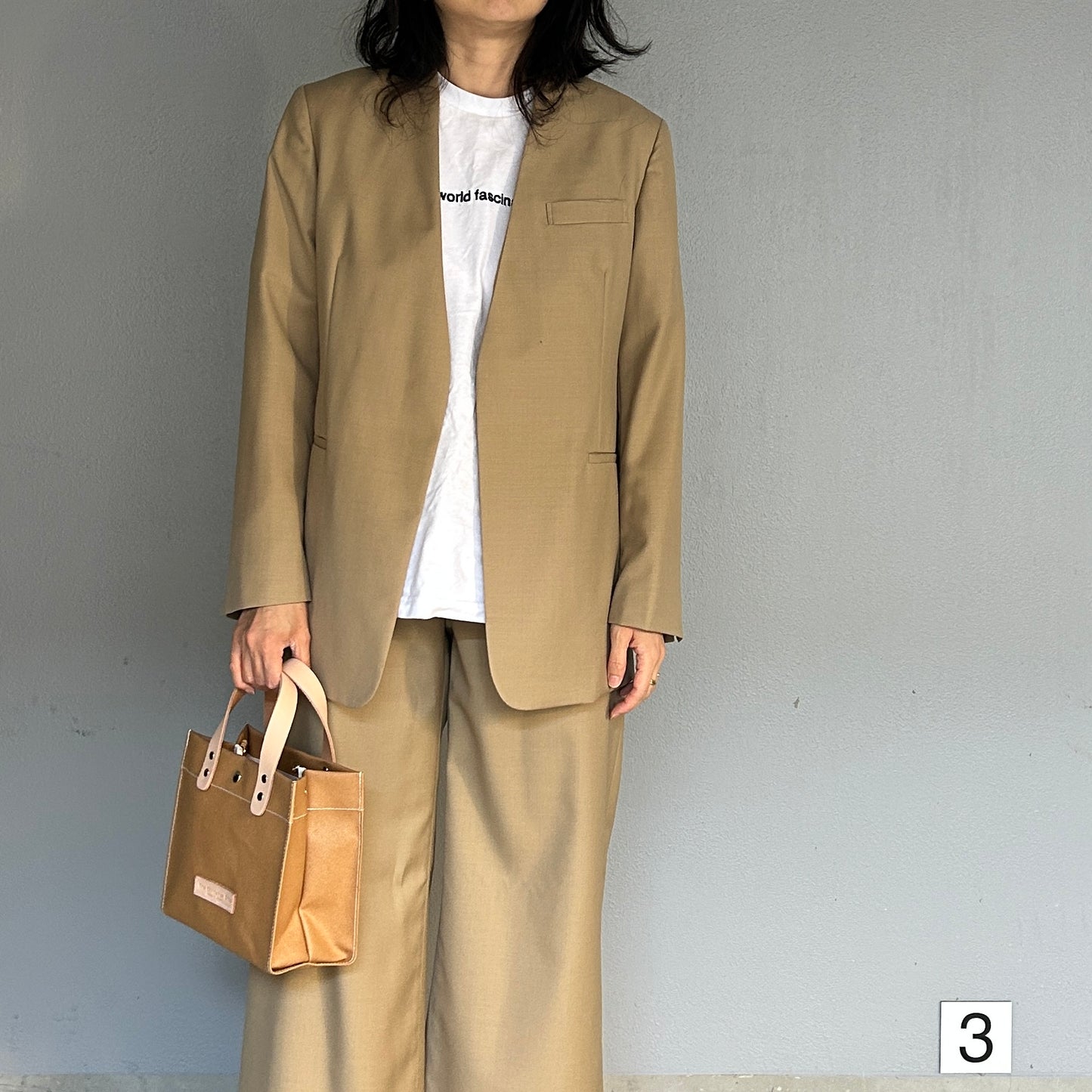 「軽くて拭ける」Coated PVC(レクタングルS)MILK TEA