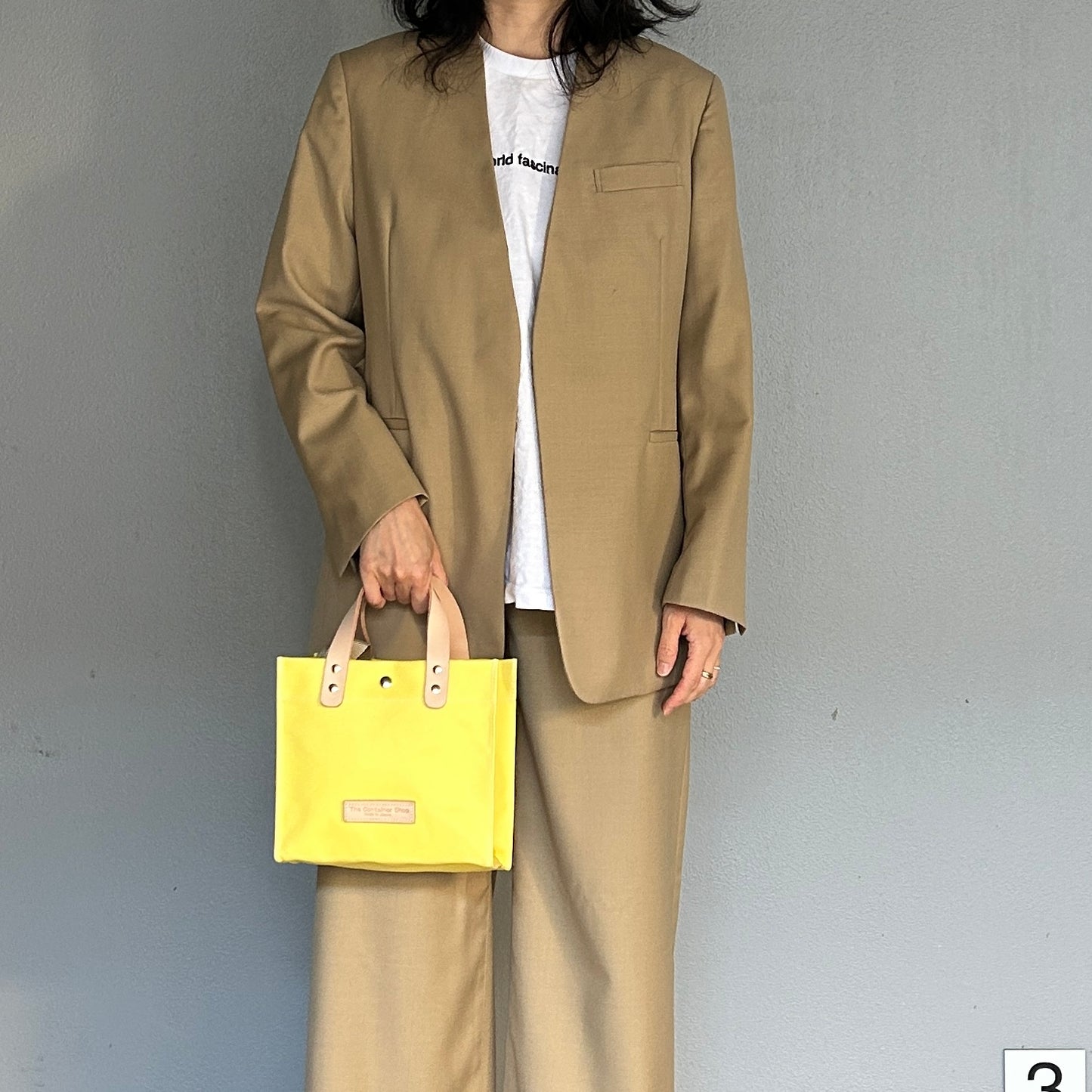"Lightweight and wipeable" Coated PVC (Rectangle S) CREAM YELLOW