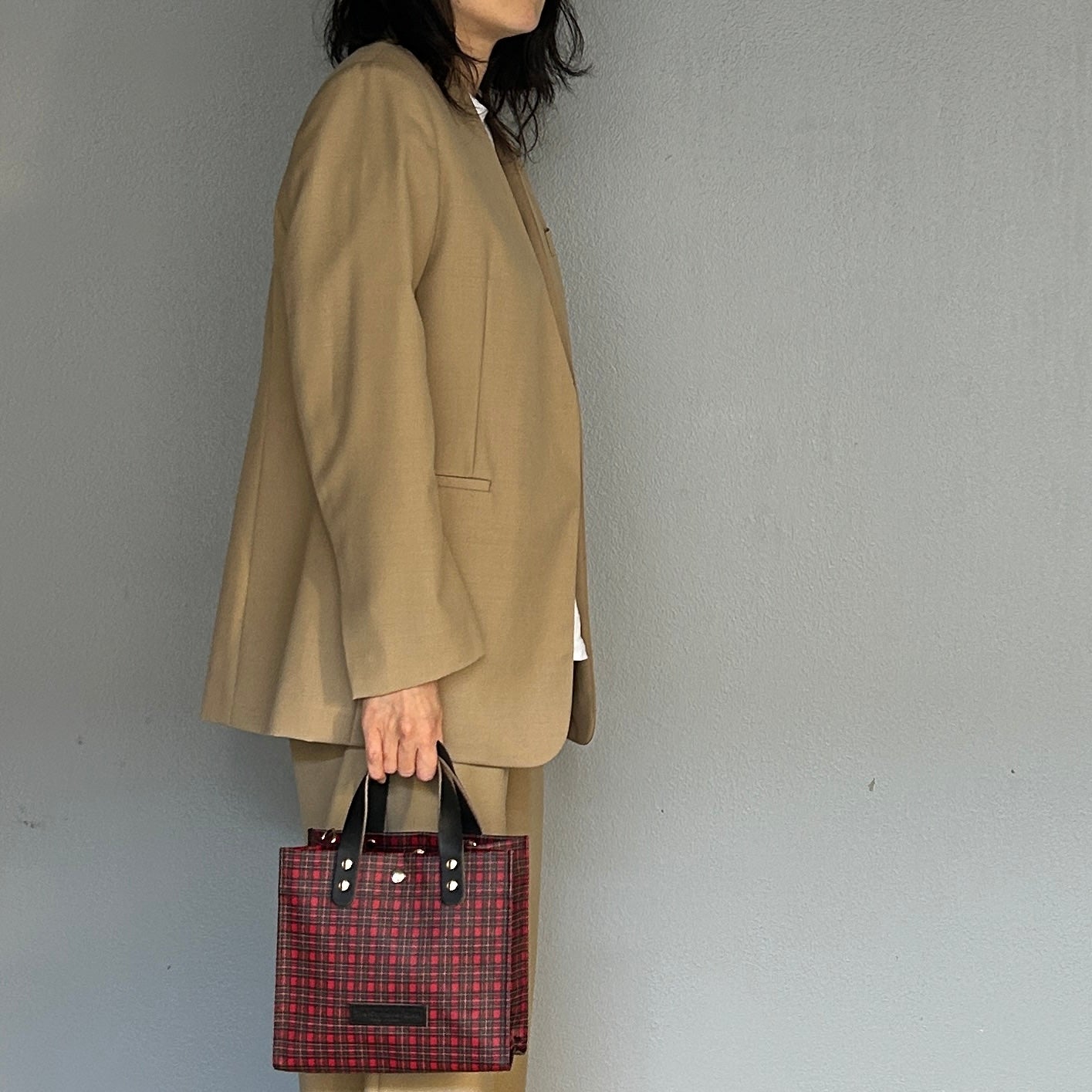 "Lightweight and wipeable" Coated PVC (Rectangle S) Tartan Check