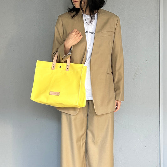 完売)「軽くて拭ける」Coated PVC(レクタングルL)CREAM YELLOW