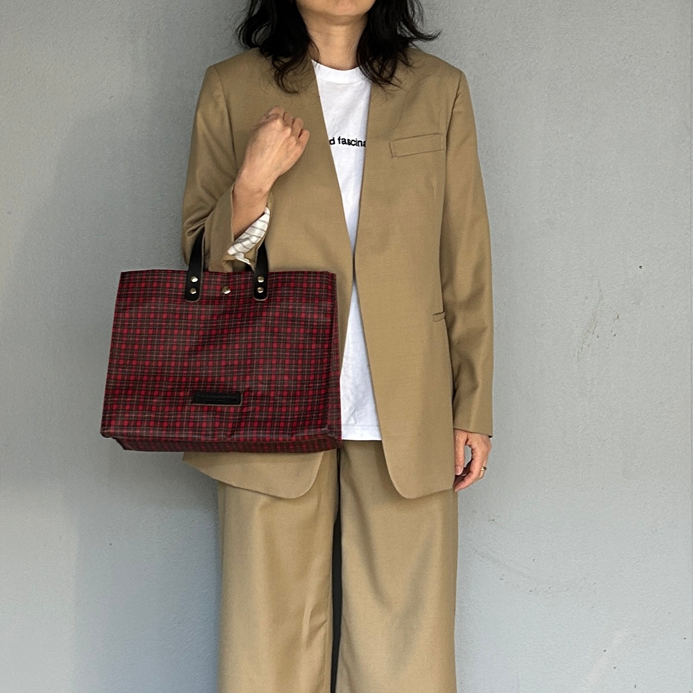 「軽くて拭ける」Coated PVC(レクタングルL)Tartan Check