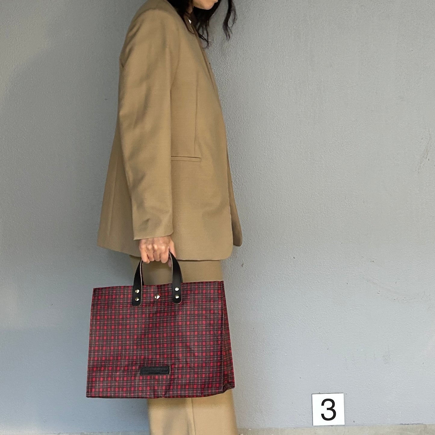 「軽くて拭ける」Coated PVC(レクタングルL)Tartan Check