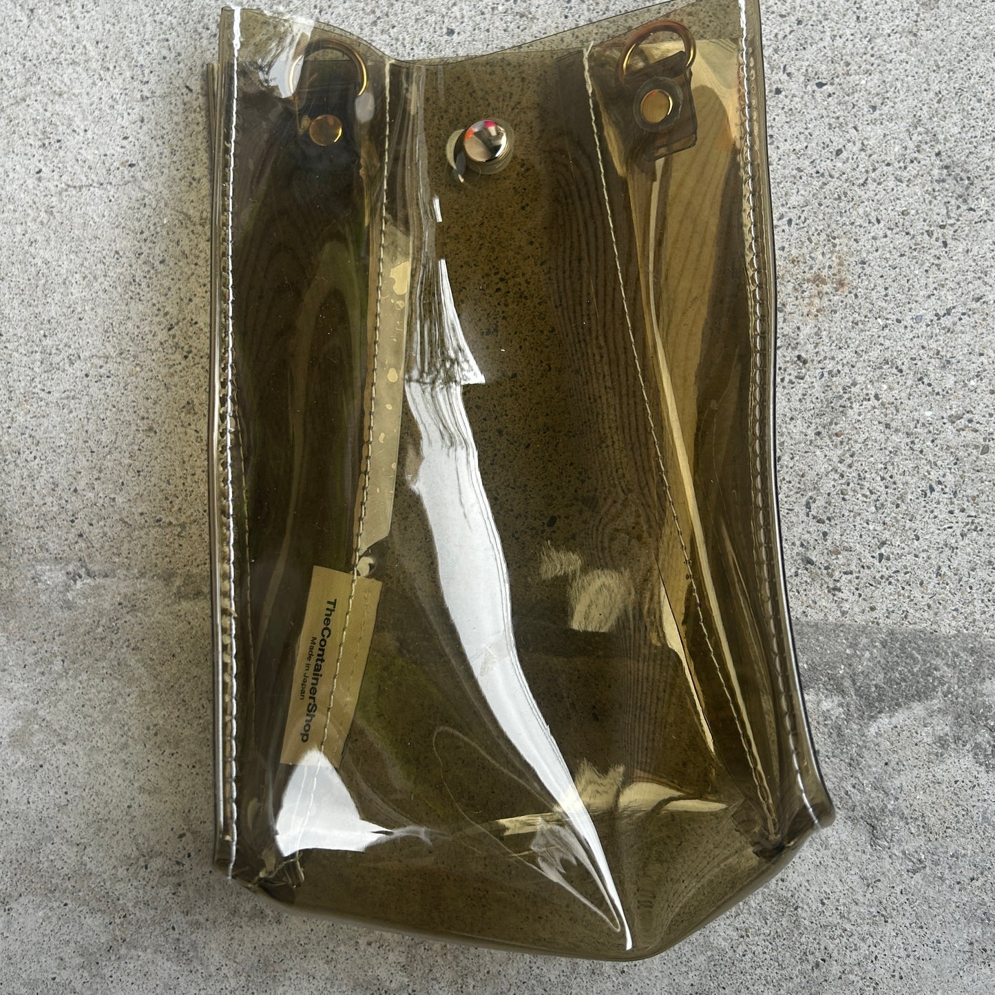 <New item> Colored PVC(ALL CLEAR)/Tumbler Pochette Light Brown