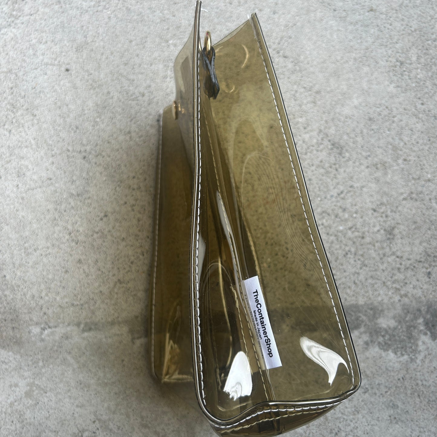<New item> Colored PVC(ALL CLEAR)/Tumbler Pochette Light Brown