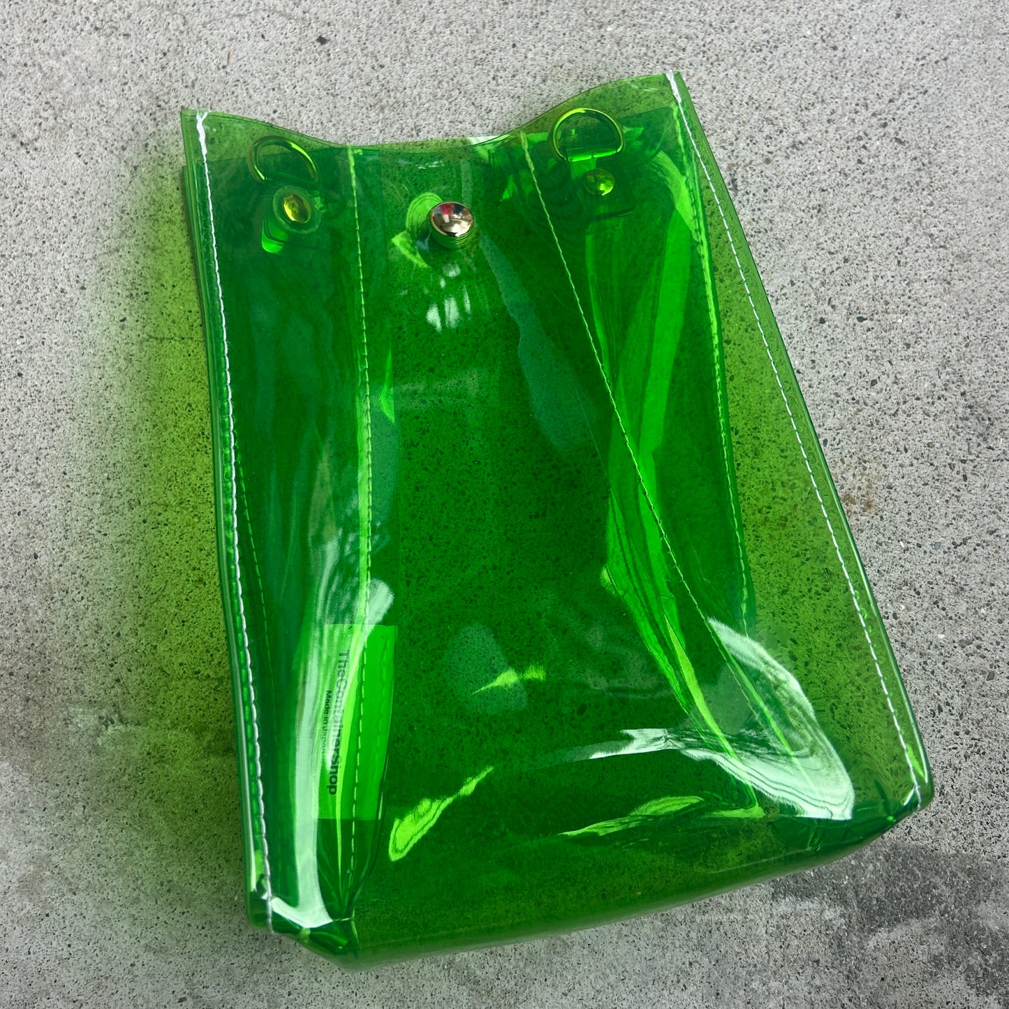 Colored PVC/Tumbler Pochette Grass Green