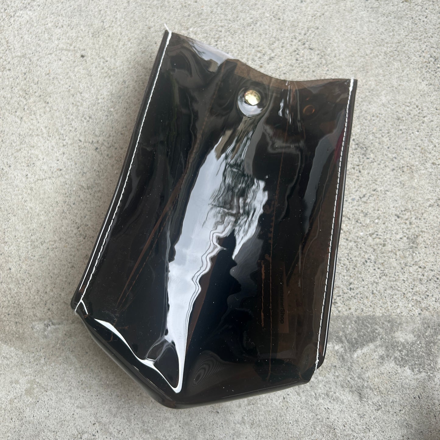 Colored PVC/Tumbler Pochette Brown