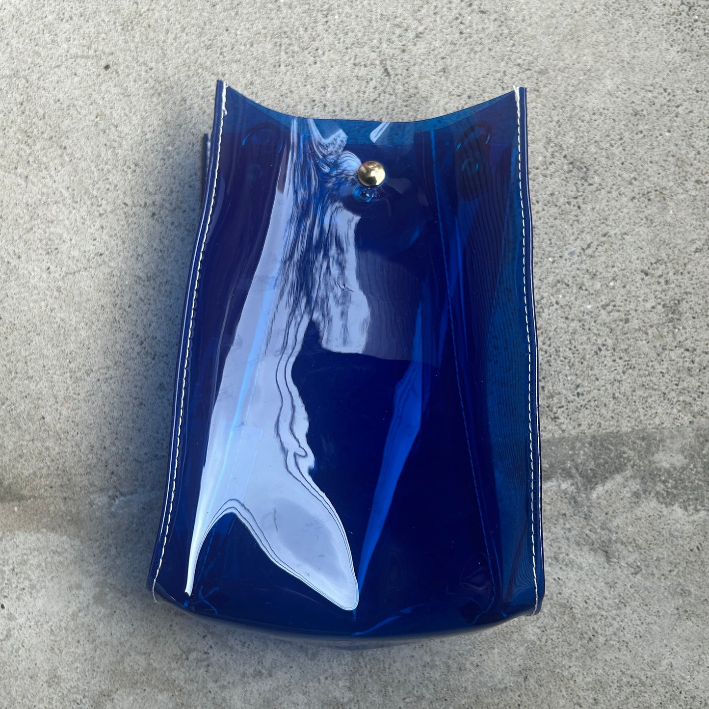 Colored PVC/Tumbler Pochette Blue