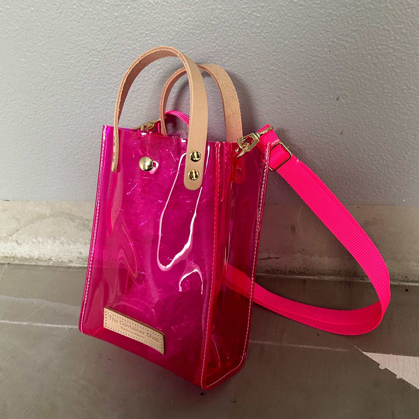 Colored PVC(LeatherHandle)Pochette/Pink