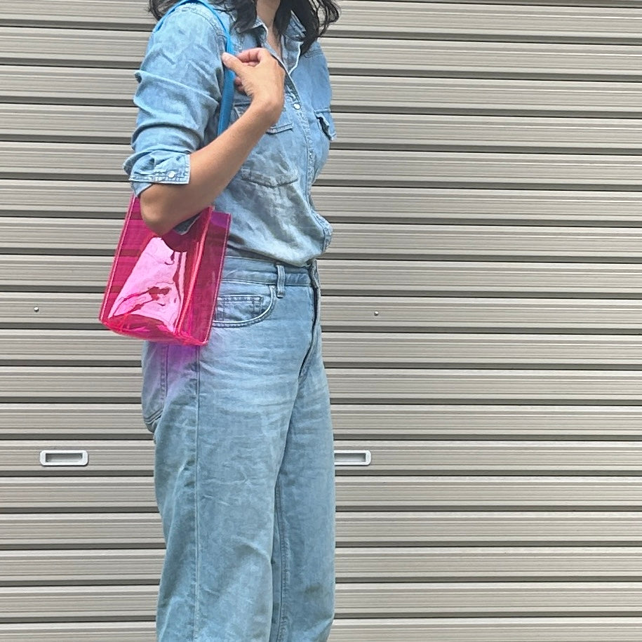 Colored PVC/Tumbler Pochette Pink>