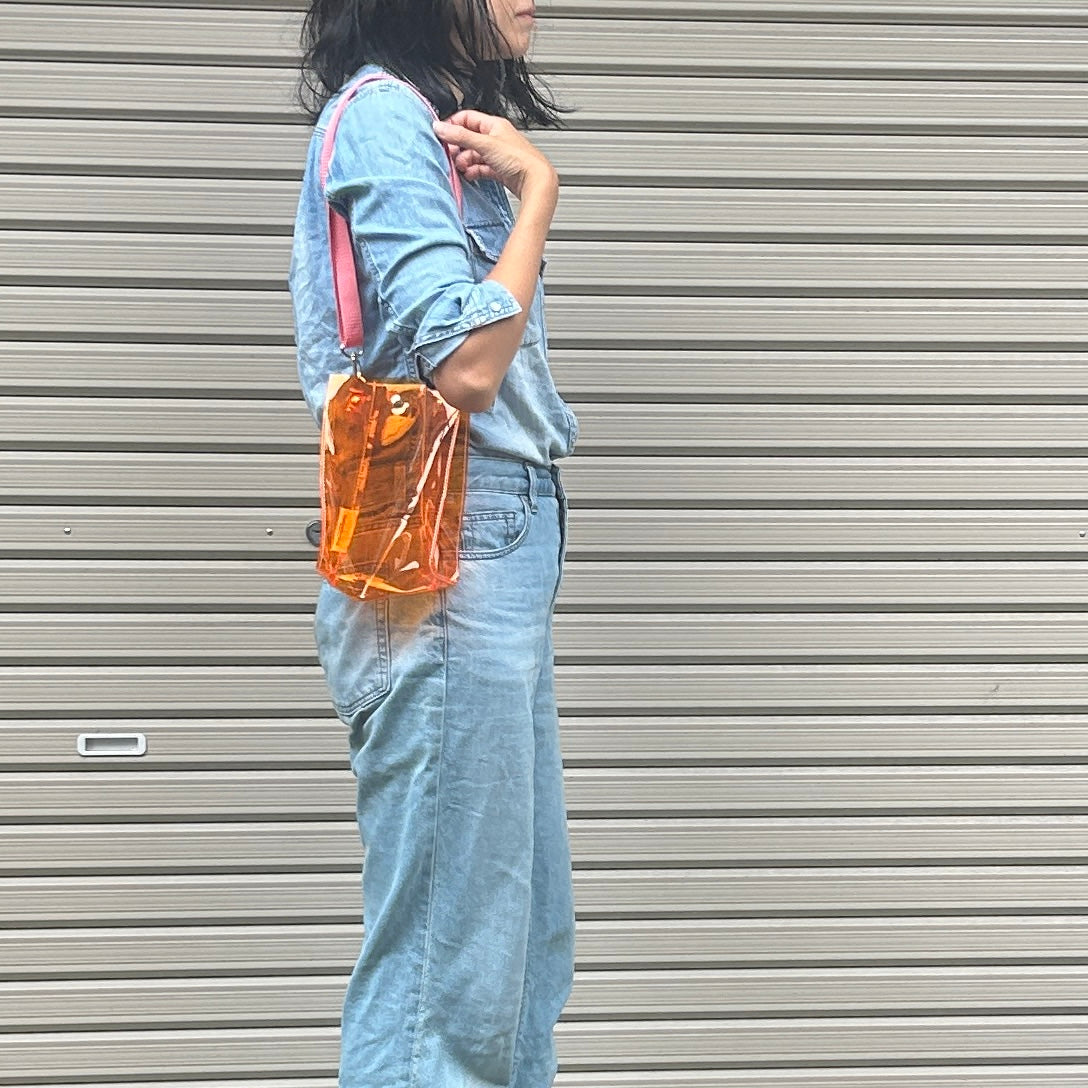 Colored PVC/Tumbler Pochette Orange