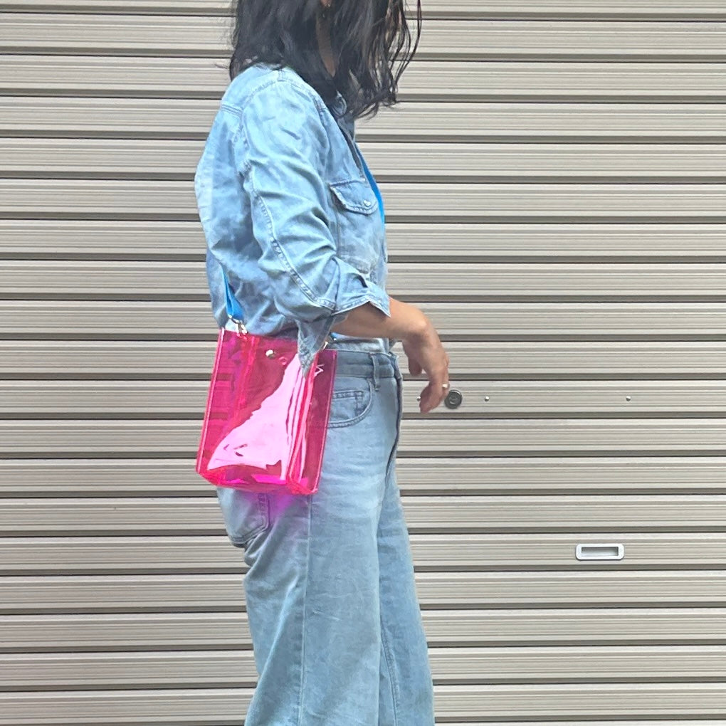 Colored PVC/Tumbler Pochette Pink>