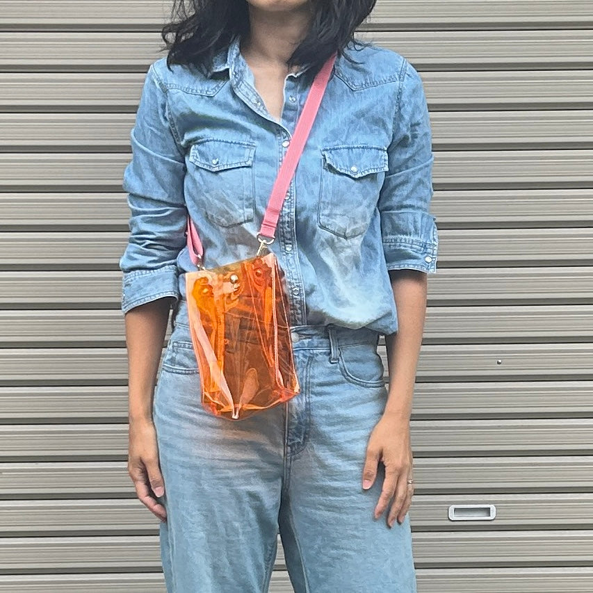 Colored PVC/Tumbler Pochette Orange