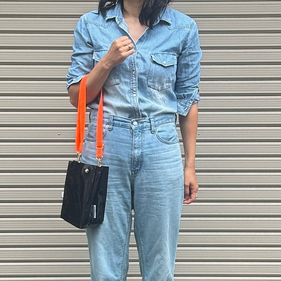 Colored PVC/Tumbler Pochette Black