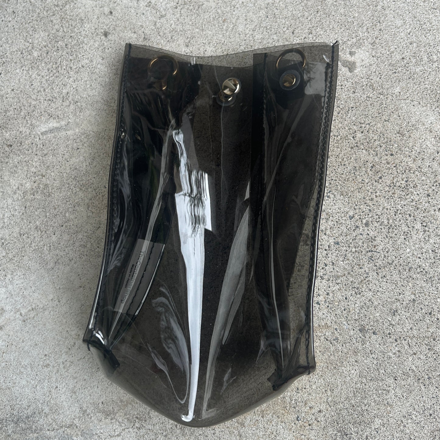 Colored PVC/Tumbler Pochette Clear Grey