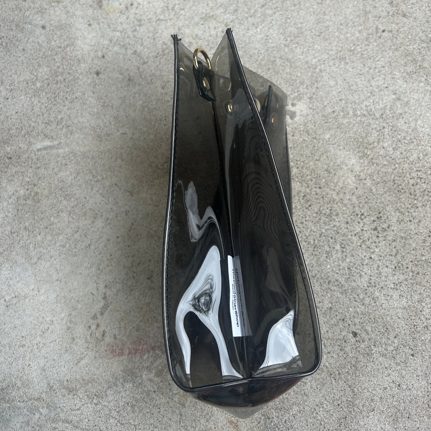 Colored PVC/Tumbler Pochette Clear Grey