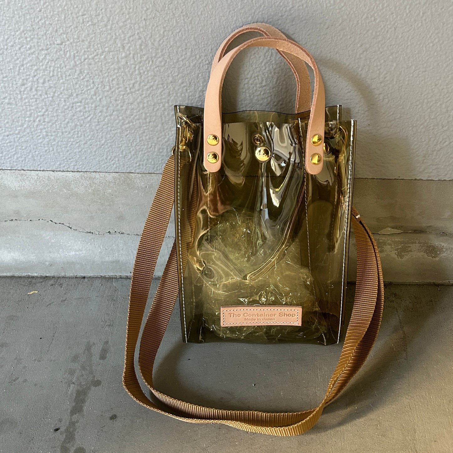 Colored PVC(LeatherHandle)Pochette/LightBrown
