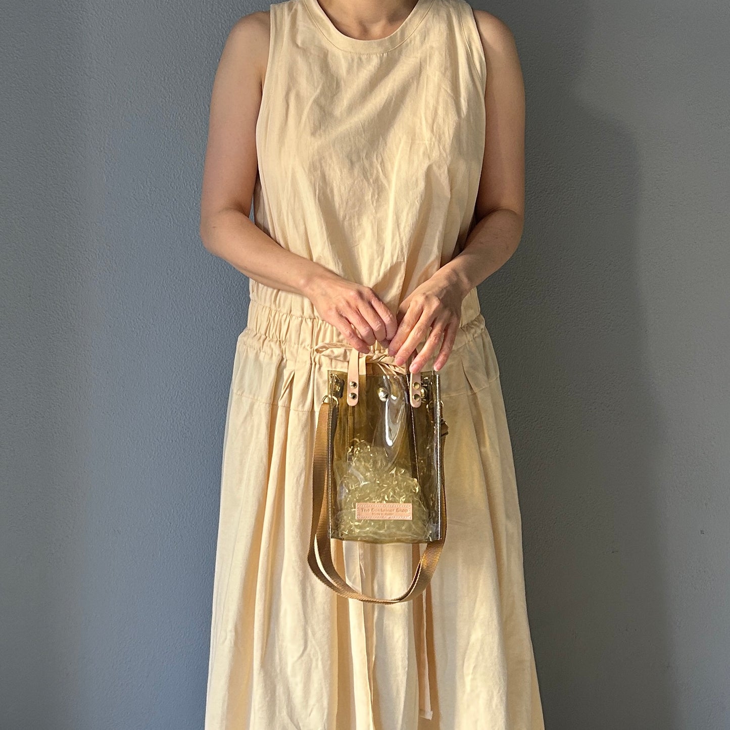 Colored PVC(LeatherHandle)Pochette/LightBrown