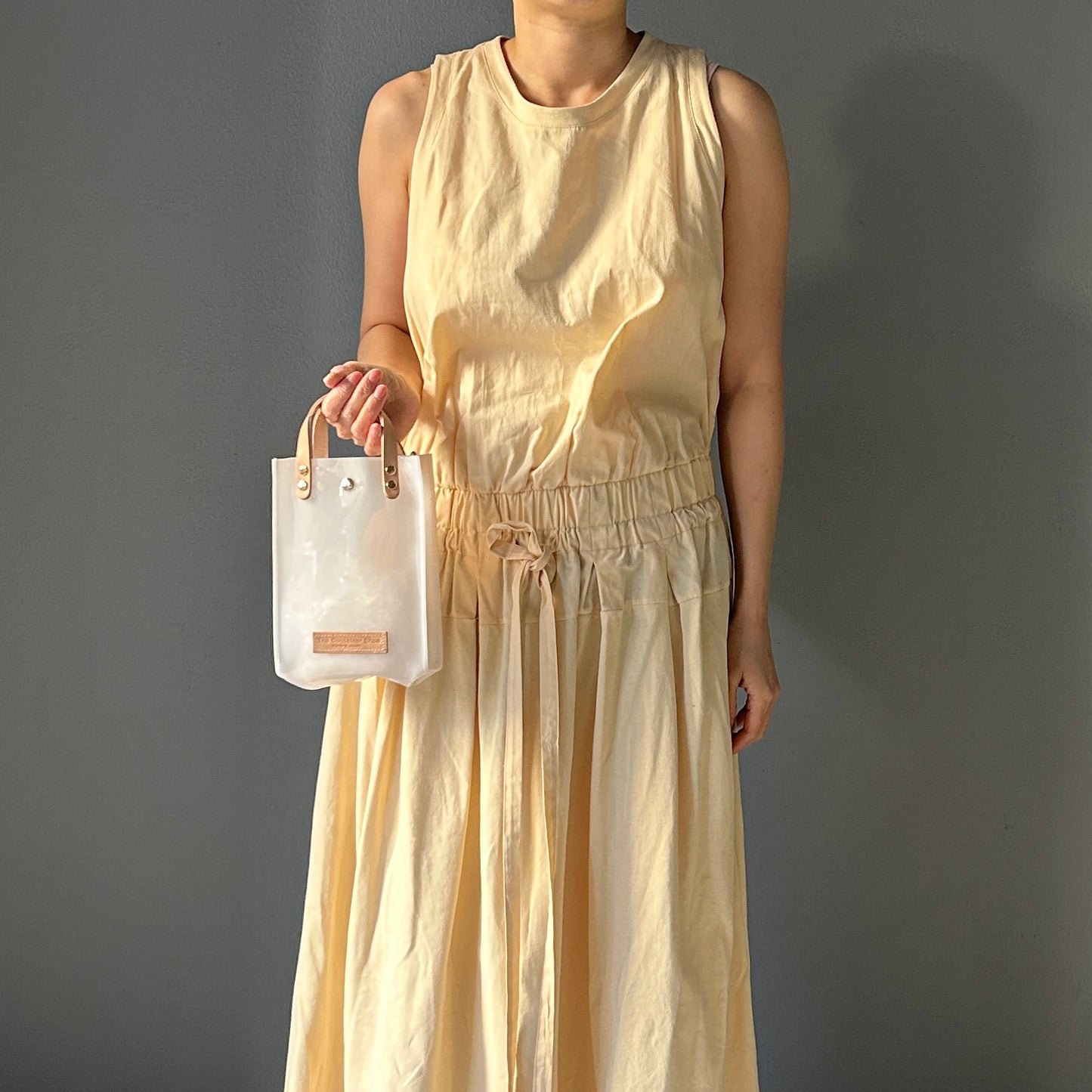 Colored PVC(LeatherHandle)Pochette/White