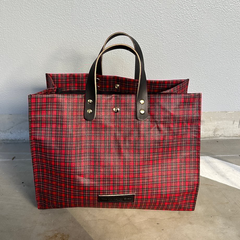 「軽くて拭ける」Coated PVC(レクタングルL)Tartan Check