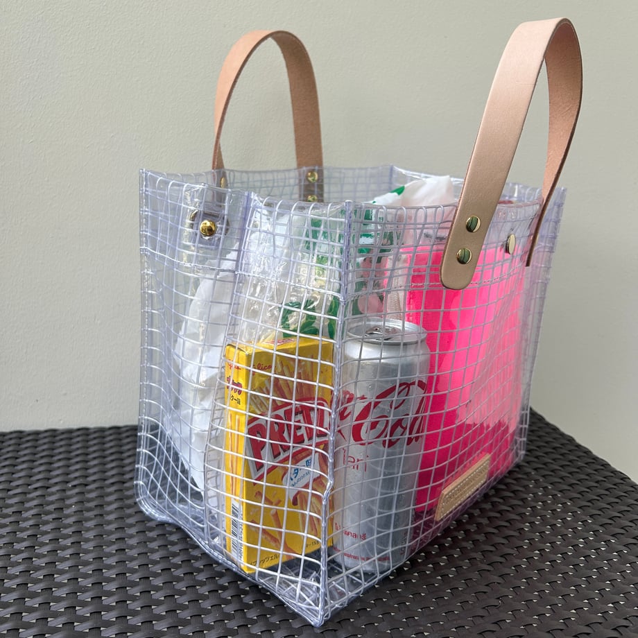 "Clear Bag" Industrial Materials(Tanned Leather)Tote M