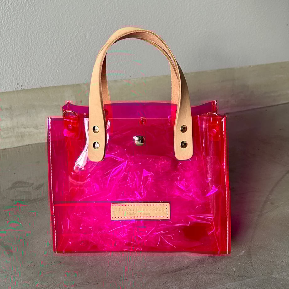 Colored PVC(LeatherHandle)ToteS/Pink