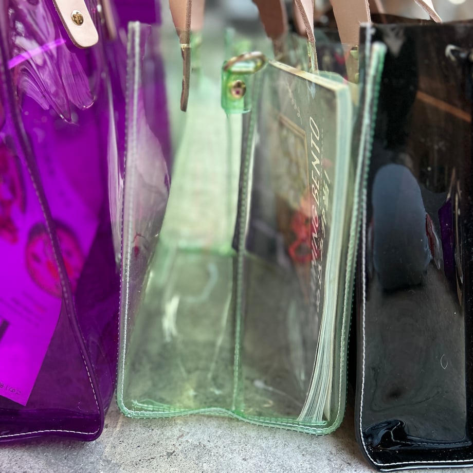 Color PVC Clear Bag (Tote L) Clear Gray