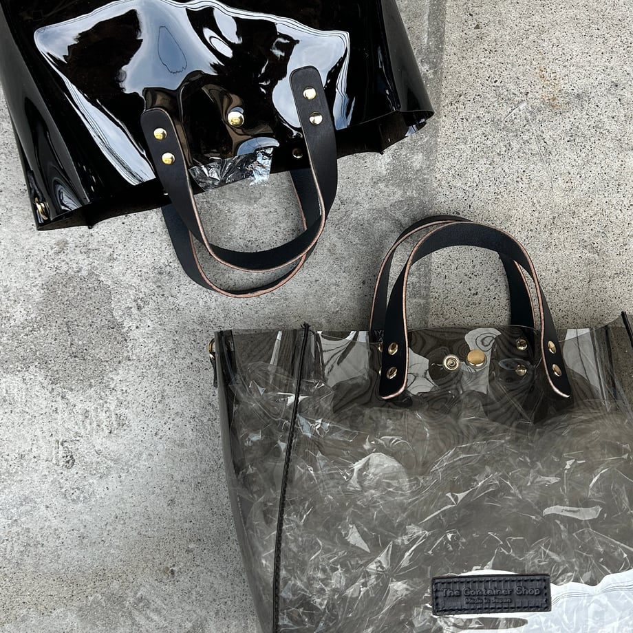 Color PVC Clear Bag (Tote L) Clear Gray