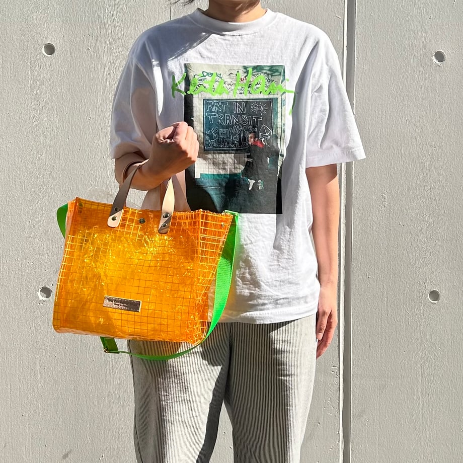 "Clear Bag" Industrial Materials(Tanned Leather)Tote M