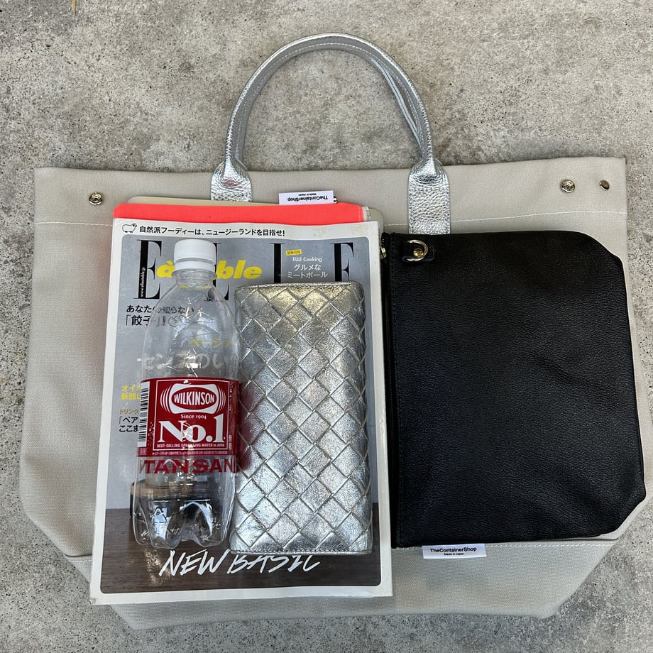 「軽くて拭ける」Coated PVC(TOTE L) Silver Grey