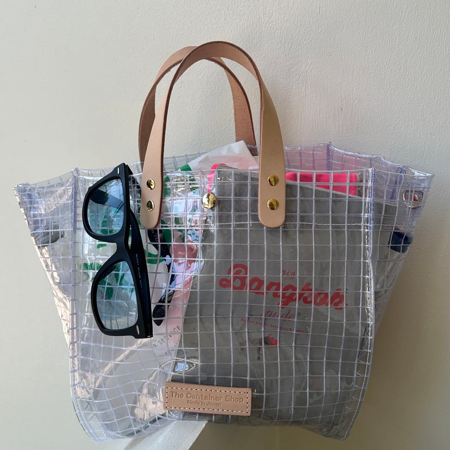 "Clear Bag" Industrial Materials(Tanned Leather)Tote M