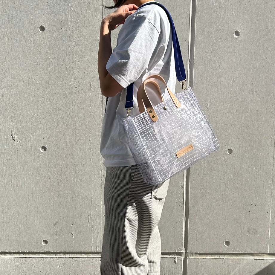 "Clear Bag" Industrial Materials(Tanned Leather)Tote M