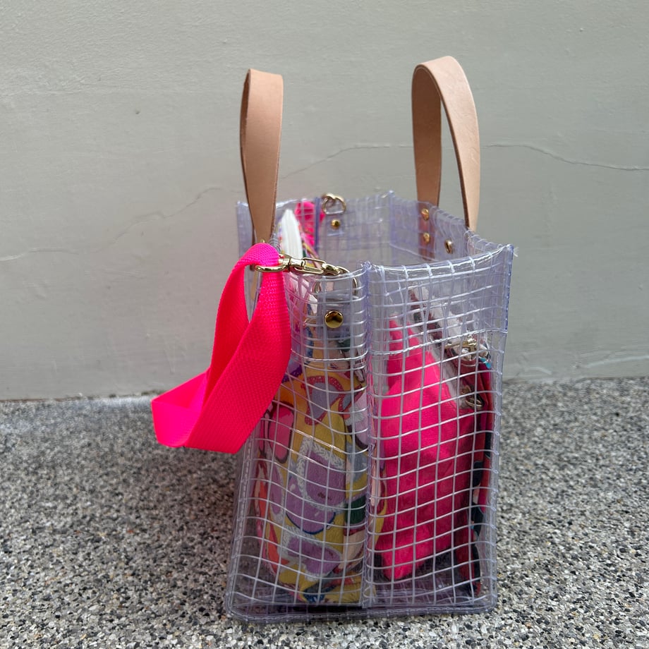 "Clear Bag" Industrial Materials(Tanned Leather)Tote M