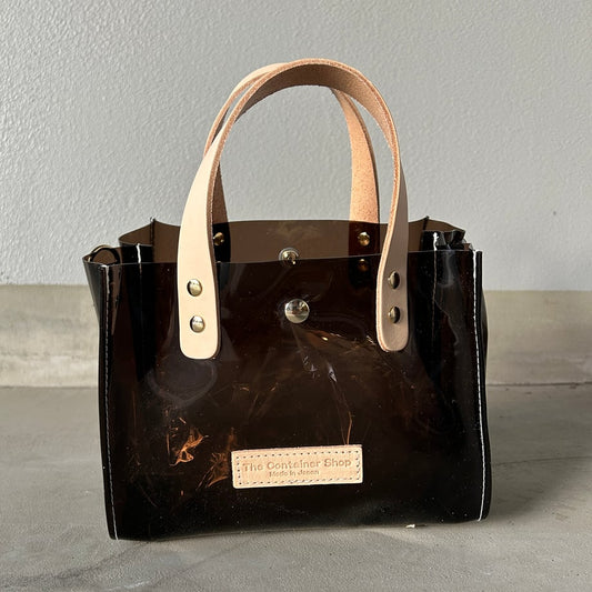 Color PVC Clear Bag (Tote S) Dark Brown