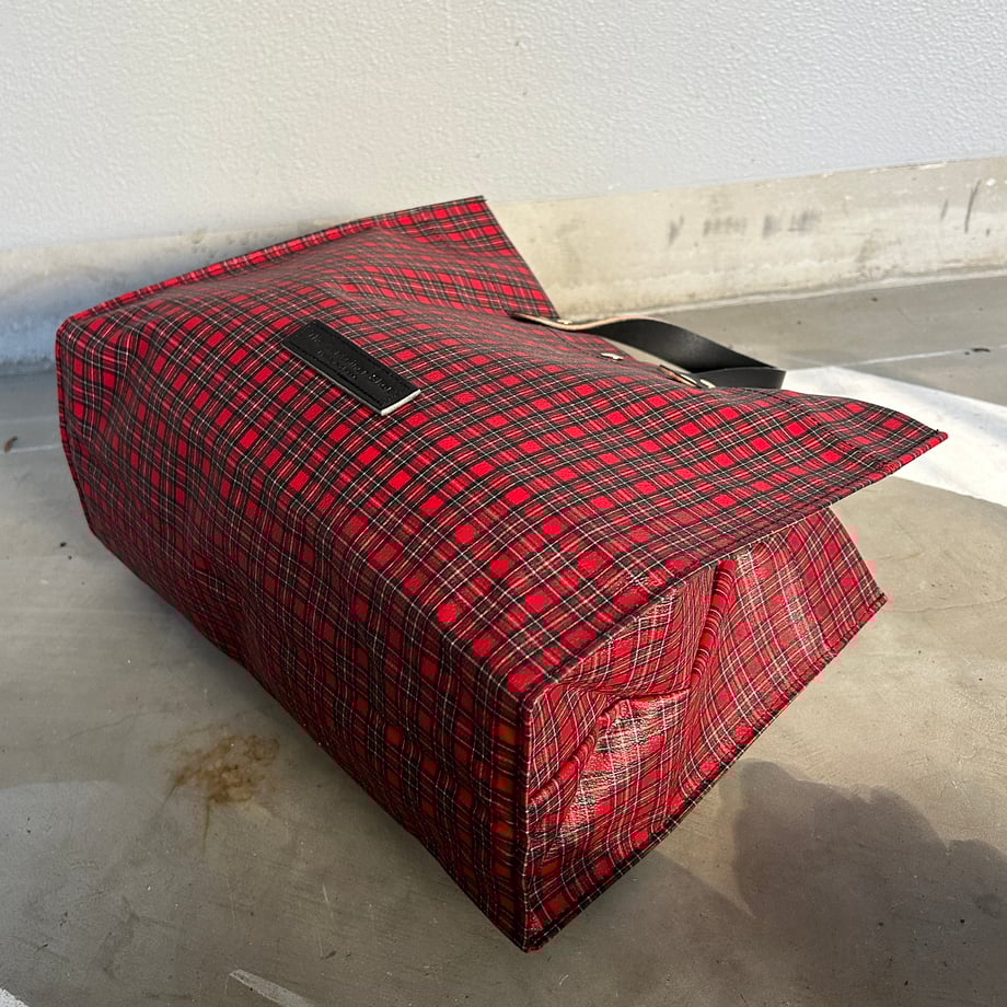 「軽くて拭ける」Coated PVC(レクタングルL)Tartan Check